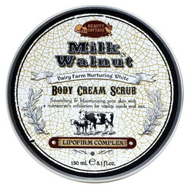 Beauty Cottage Milk & WalNut Dairy Farm Nurturing White Body Cream scrub 150 ml - Beauty cottage, หนังสือ