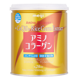 Meiji Amino Collagen + CoQ10 & Rice Germ Extract คอลลาเจนผงจากญี่ปุ่น 5000 มก.บรรจุ 200 ก. - Meiji, AMD