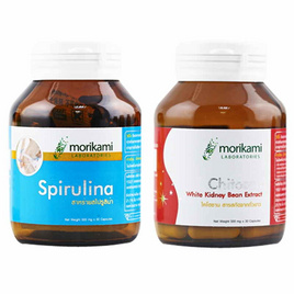 Morikami เซ็ทประกอบด้วย Spirulina บรรจุ 30 แคปซูล และ Chitosan บรรจุ 30 แคปซูล - Morikami, Dry Grocery
