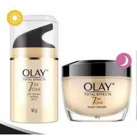 Olay Total Effects Day Cream SPF 15 50g + Night Cream 50g - เลย์, เครื่องปรุงรสและของแห้ง