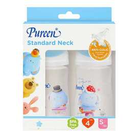 Pureen ขวดนมทรงมาตรฐาน 4 ออนซ์ แพ็ก 2 ขวด - Pureen, อุปกรณ์/ผลิตภัณฑ์เพื่อสุขภาพและอนามัย