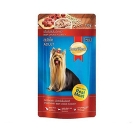 Smart Heart อาหารเปียกสุนัข รสเนื้อในเกรวี่ ขนาด 130 ก. (12 ถุง) - Smartheart, ของดีทั่วไทย