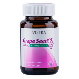 VISTRA Grape Seed Extract สารสกัดจากเมล็ดองุ่น 60 มก. บรรจุ 30 แคปซูล - Vistra, คอมพิวเตอร์ตั้งโต๊ะ