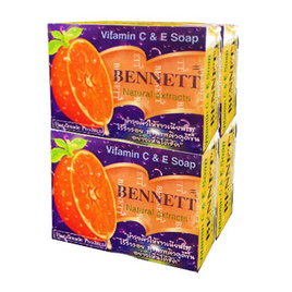เบนเนท สบู่วิตามินซีแอนด์อี ส้ม (แพ็ก 4 ก้อน) - Bennett