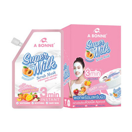 เอ บอนเน่ สครับมาส์ก Apricot Super Milk 30 กรัม (กล่อง 6 ชิ้น) - A BONNE