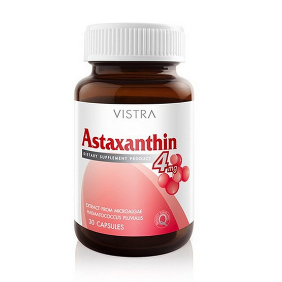 Vistra Astaxanthin Plus Vitamin E แอสตาแซนธิน 4 มก. บรรจุ 30 แคปซูล