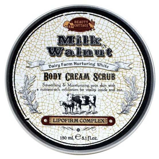 Beauty Cottage Milk & WalNut Dairy Farm Nurturing White Body Cream scrub 150 ml